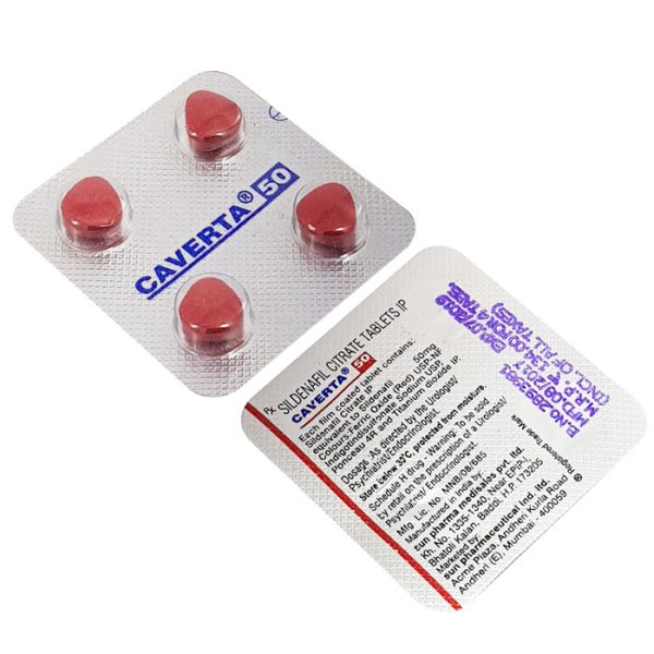 Caverta 50mg Sildenafil tablets pack