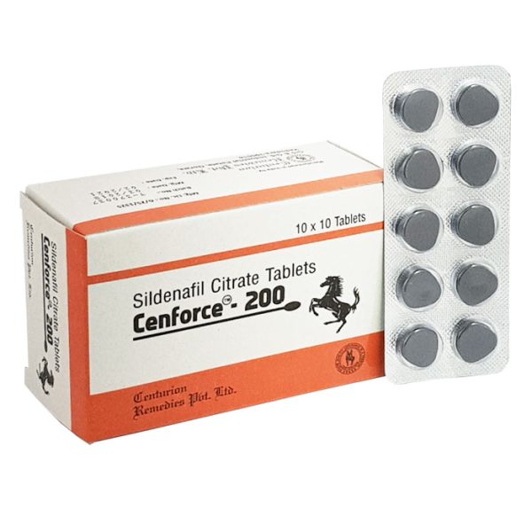 Cenforce 200mg blue diamond‑shaped tablet with “200” imprint